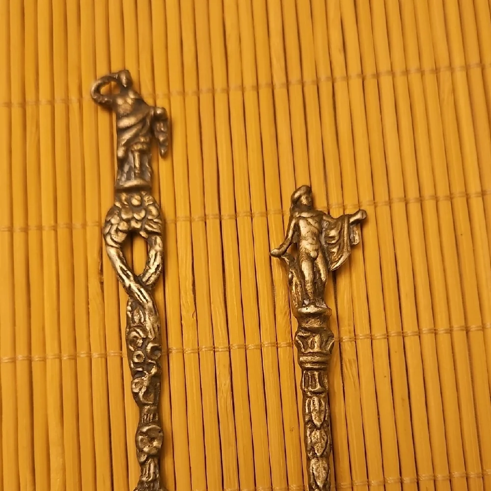 Vintage Early/Mid-20th Century ITALIAN Mini Serving Utensil Set in Gold